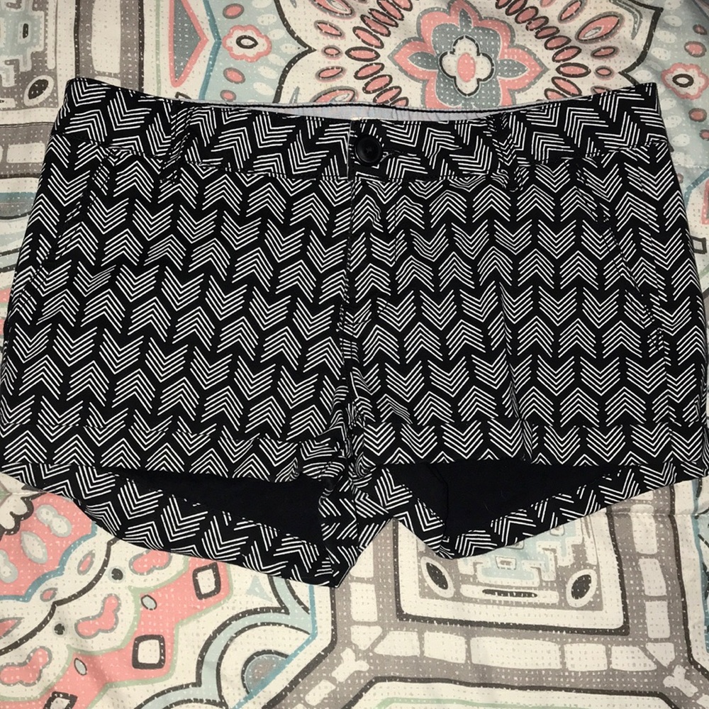 black & white shorts